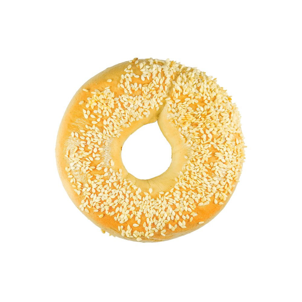 Högkvalitativ vetekälla saltad sesambagel