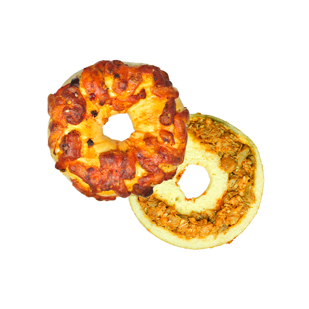 Chewy Bagel Base Teng Pepper Chicken Bagel Chewy Bagel Base Teng Pepper Chicken Bagel